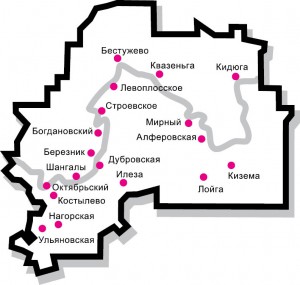 Карта поселка октябрьский устьянского района архангельской области